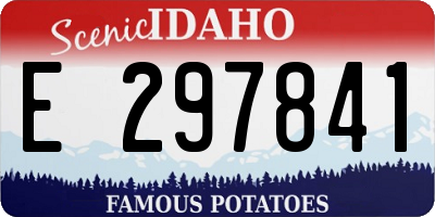 ID license plate E297841