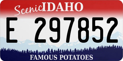 ID license plate E297852