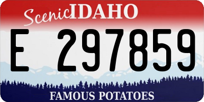 ID license plate E297859
