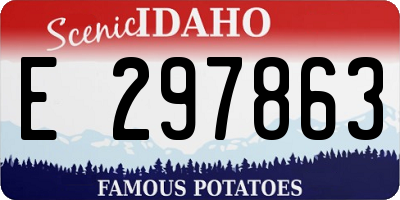 ID license plate E297863
