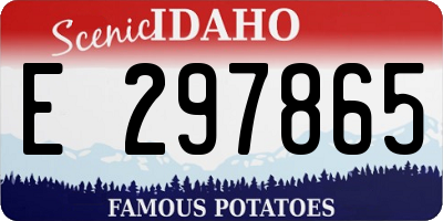 ID license plate E297865