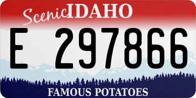 ID license plate E297866