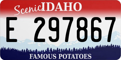 ID license plate E297867