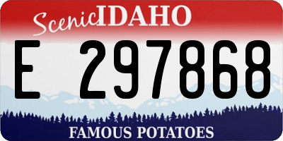 ID license plate E297868