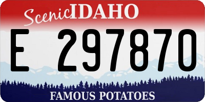 ID license plate E297870