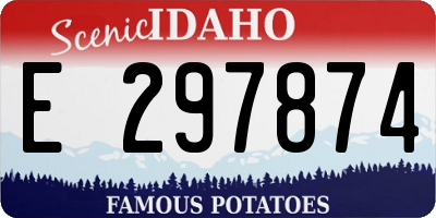 ID license plate E297874