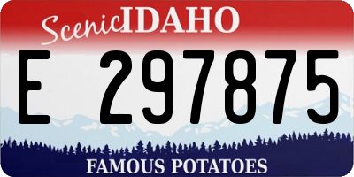 ID license plate E297875
