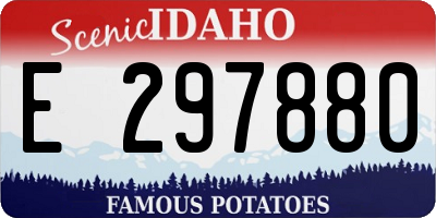ID license plate E297880