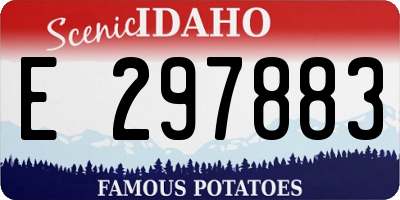 ID license plate E297883