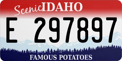ID license plate E297897