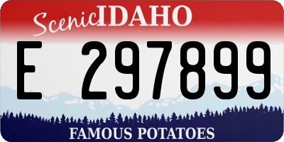 ID license plate E297899