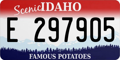 ID license plate E297905