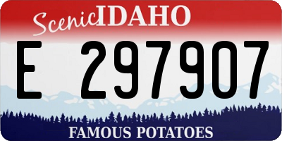 ID license plate E297907