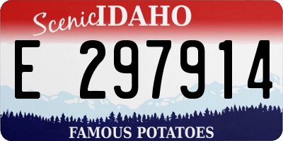 ID license plate E297914