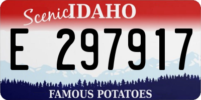 ID license plate E297917