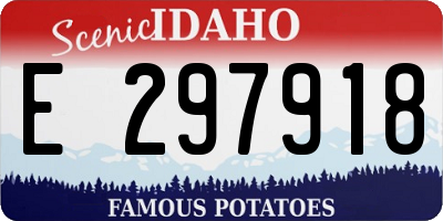 ID license plate E297918