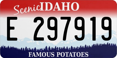 ID license plate E297919