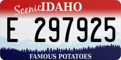 ID license plate E297925