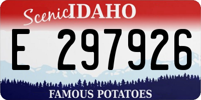 ID license plate E297926