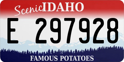 ID license plate E297928