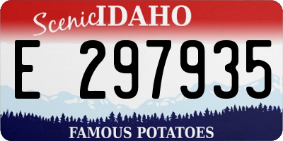 ID license plate E297935