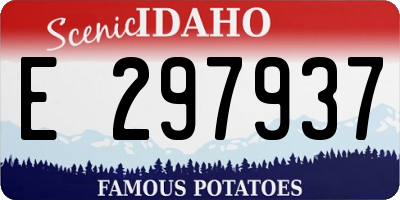 ID license plate E297937