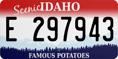 ID license plate E297943