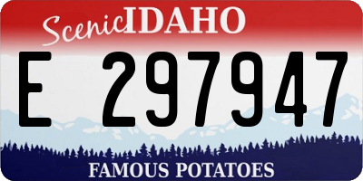 ID license plate E297947