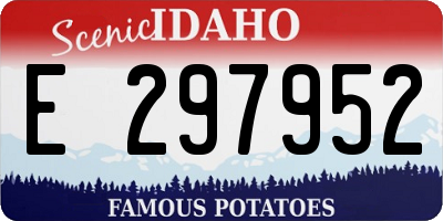 ID license plate E297952