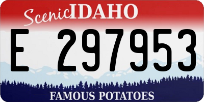 ID license plate E297953