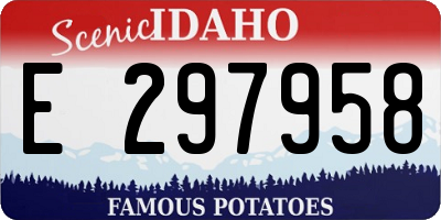 ID license plate E297958