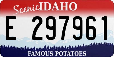 ID license plate E297961