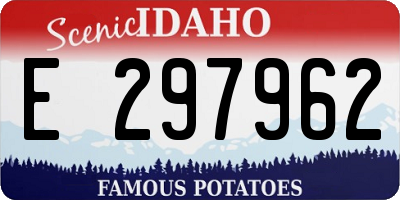 ID license plate E297962