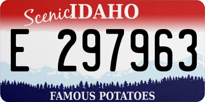 ID license plate E297963