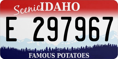 ID license plate E297967