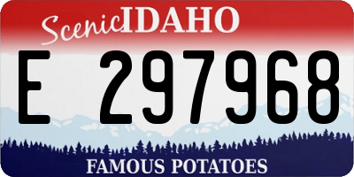ID license plate E297968