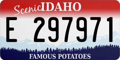 ID license plate E297971