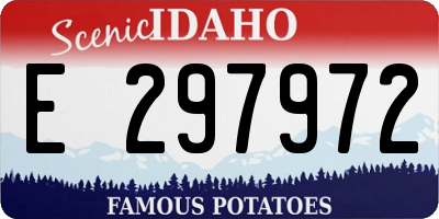 ID license plate E297972