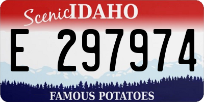 ID license plate E297974