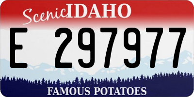 ID license plate E297977
