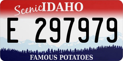 ID license plate E297979