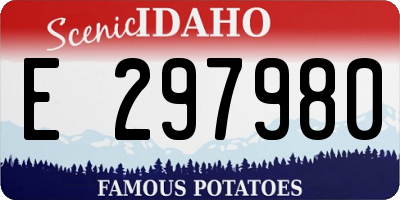ID license plate E297980