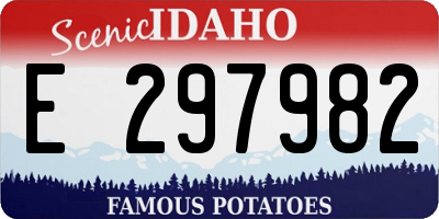 ID license plate E297982