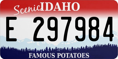 ID license plate E297984
