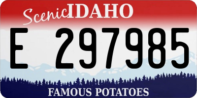 ID license plate E297985