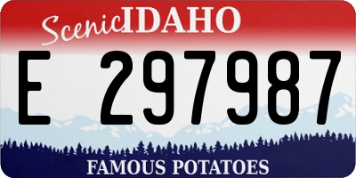 ID license plate E297987