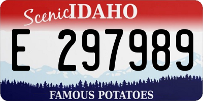ID license plate E297989