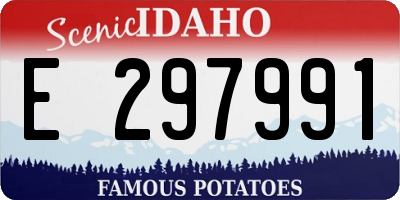 ID license plate E297991