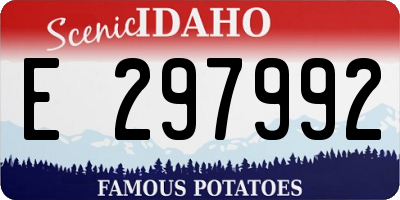 ID license plate E297992