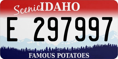 ID license plate E297997
